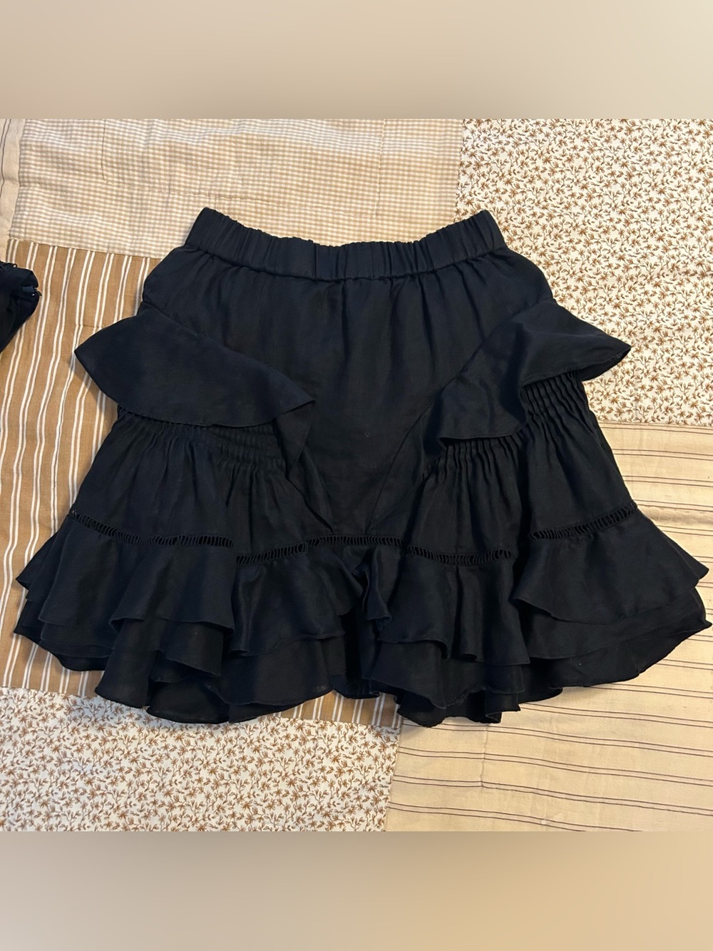 Isabel Etoile Marant Alikaya black ruffle skirt size 38